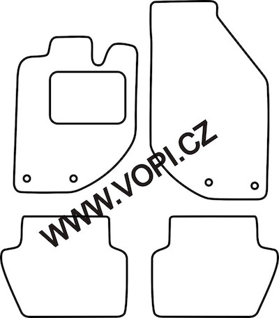 Textil-Autoteppiche Volvo S70/V70 1997 - 2001 Autofit (5009)